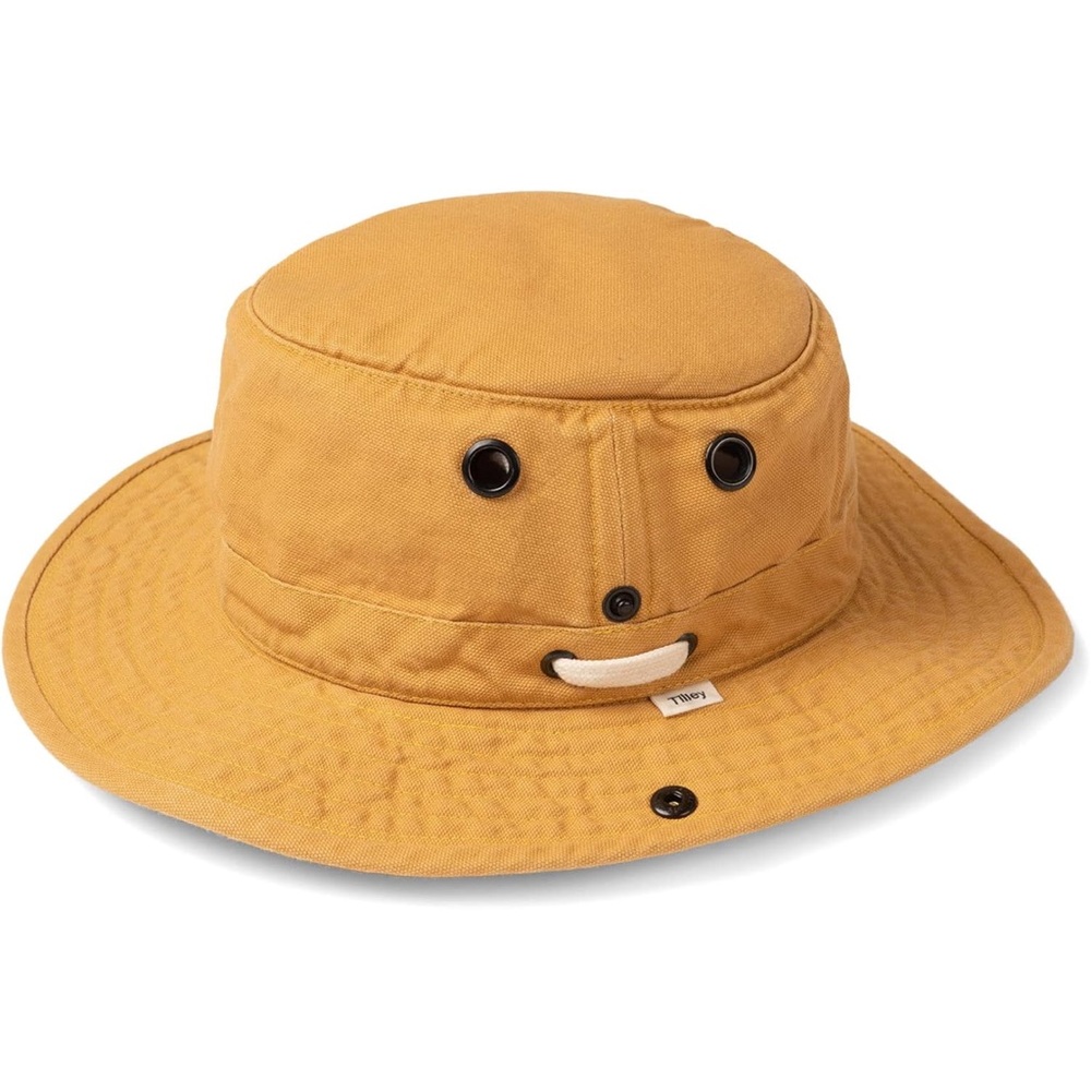 Tilley Mustard Cotton Bucket Hat for Women